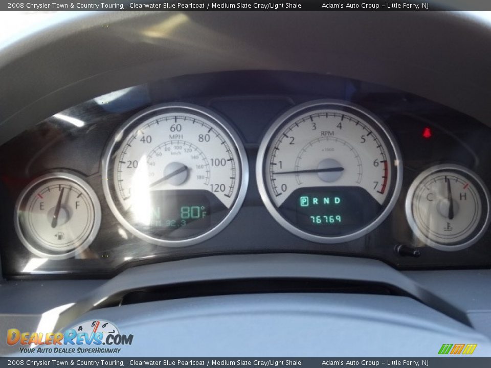 2008 Chrysler Town & Country Touring Clearwater Blue Pearlcoat / Medium Slate Gray/Light Shale Photo #21