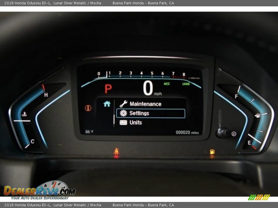 2018 Honda Odyssey EX-L Lunar Silver Metallic / Mocha Photo #18