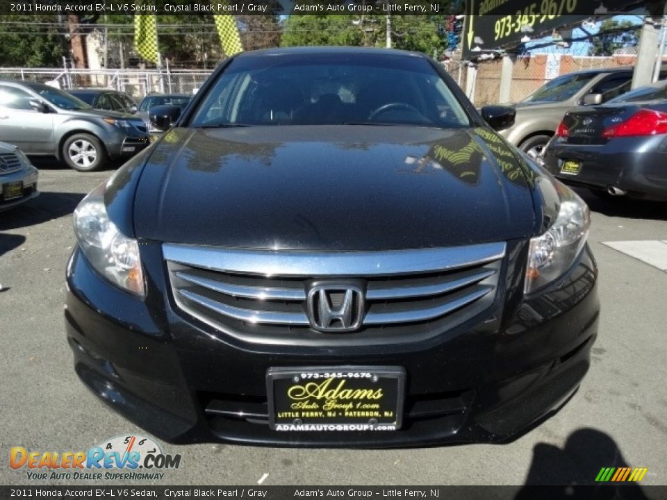 2011 Honda Accord EX-L V6 Sedan Crystal Black Pearl / Gray Photo #2