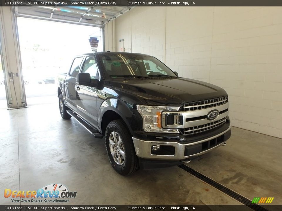 2018 Ford F150 XLT SuperCrew 4x4 Shadow Black / Earth Gray Photo #1