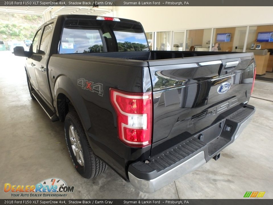 2018 Ford F150 XLT SuperCrew 4x4 Shadow Black / Earth Gray Photo #3