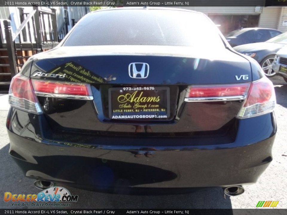 2011 Honda Accord EX-L V6 Sedan Crystal Black Pearl / Gray Photo #6