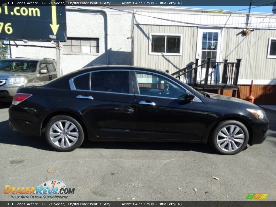 2011 Honda Accord EX-L V6 Sedan Crystal Black Pearl / Gray Photo #9
