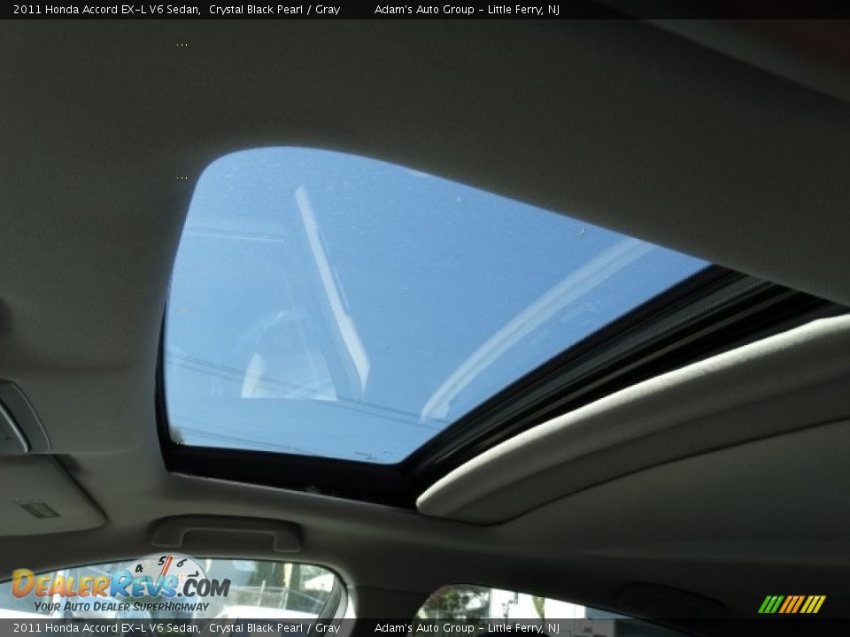 2011 Honda Accord EX-L V6 Sedan Crystal Black Pearl / Gray Photo #13