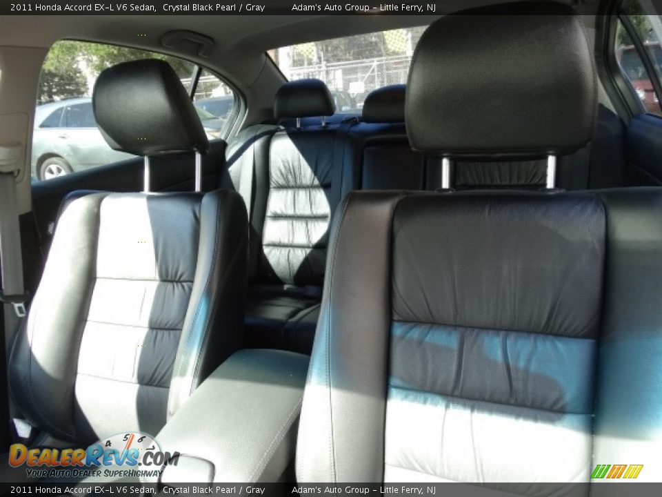 2011 Honda Accord EX-L V6 Sedan Crystal Black Pearl / Gray Photo #16