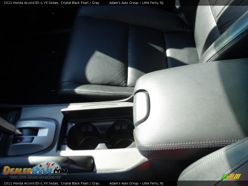 2011 Honda Accord EX-L V6 Sedan Crystal Black Pearl / Gray Photo #19