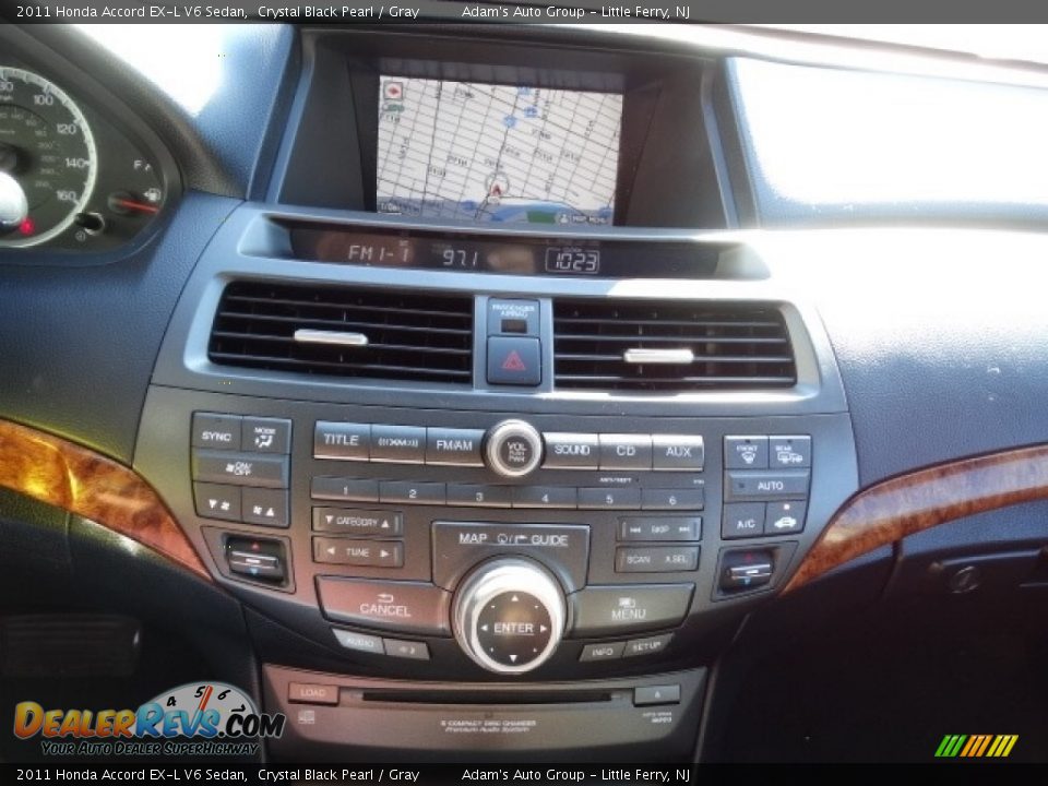2011 Honda Accord EX-L V6 Sedan Crystal Black Pearl / Gray Photo #22