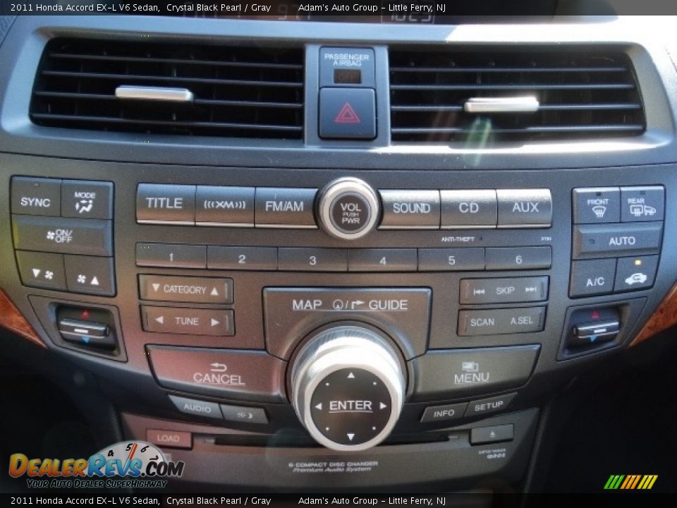 2011 Honda Accord EX-L V6 Sedan Crystal Black Pearl / Gray Photo #23