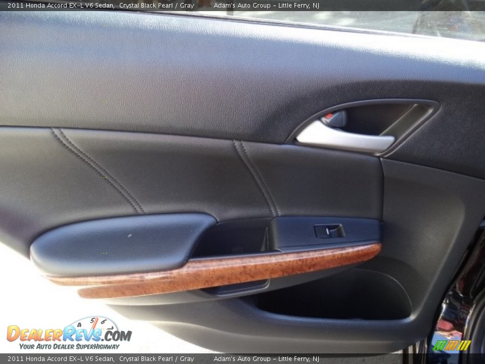 2011 Honda Accord EX-L V6 Sedan Crystal Black Pearl / Gray Photo #28