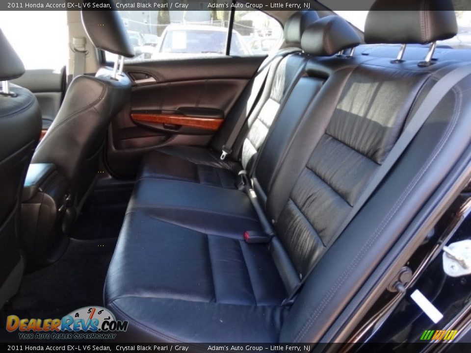 2011 Honda Accord EX-L V6 Sedan Crystal Black Pearl / Gray Photo #29