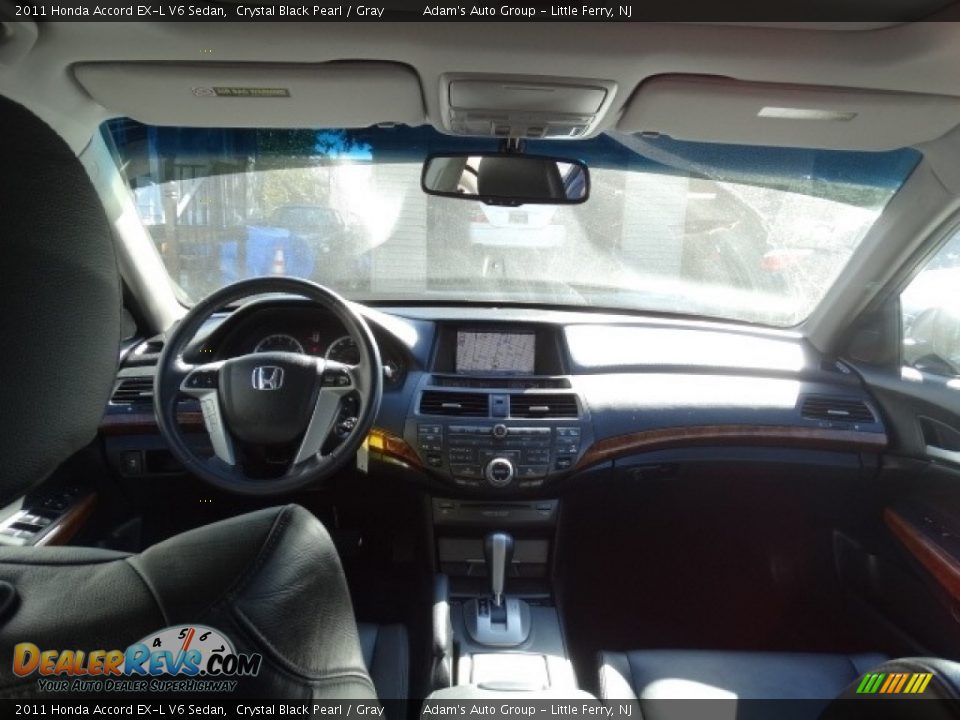 2011 Honda Accord EX-L V6 Sedan Crystal Black Pearl / Gray Photo #31