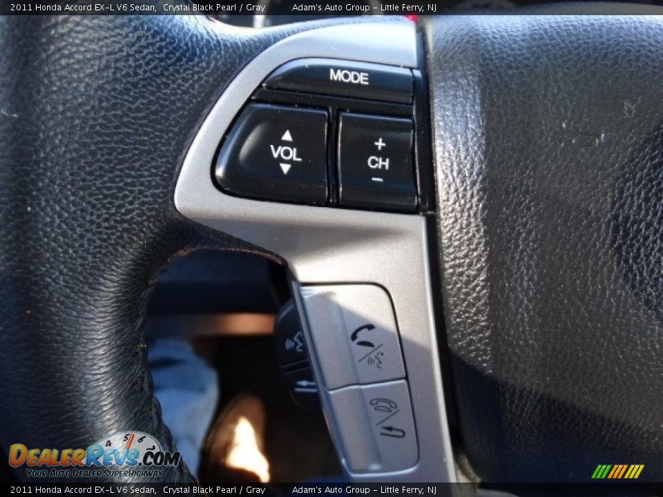 2011 Honda Accord EX-L V6 Sedan Crystal Black Pearl / Gray Photo #36