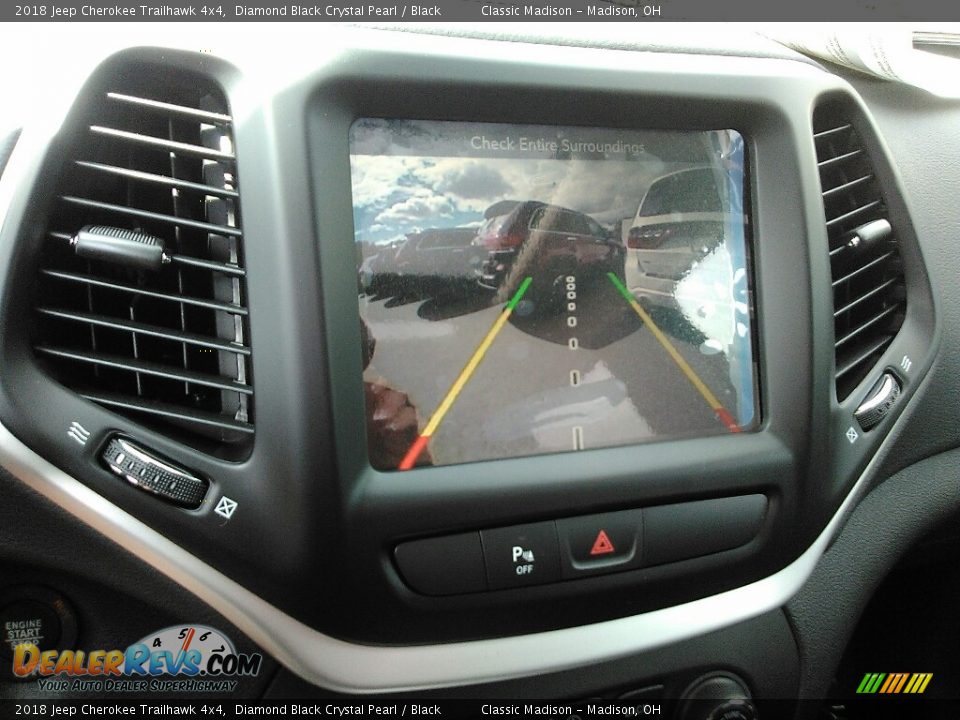 2018 Jeep Cherokee Trailhawk 4x4 Diamond Black Crystal Pearl / Black Photo #6