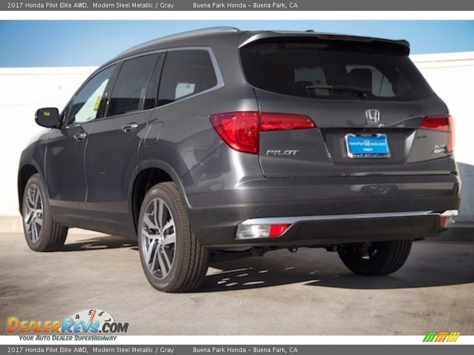2017 Honda Pilot Elite AWD Modern Steel Metallic / Gray Photo #2