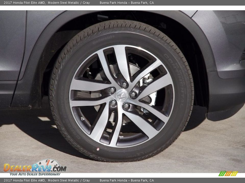 2017 Honda Pilot Elite AWD Modern Steel Metallic / Gray Photo #5