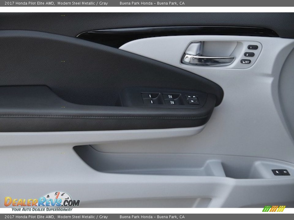 2017 Honda Pilot Elite AWD Modern Steel Metallic / Gray Photo #7