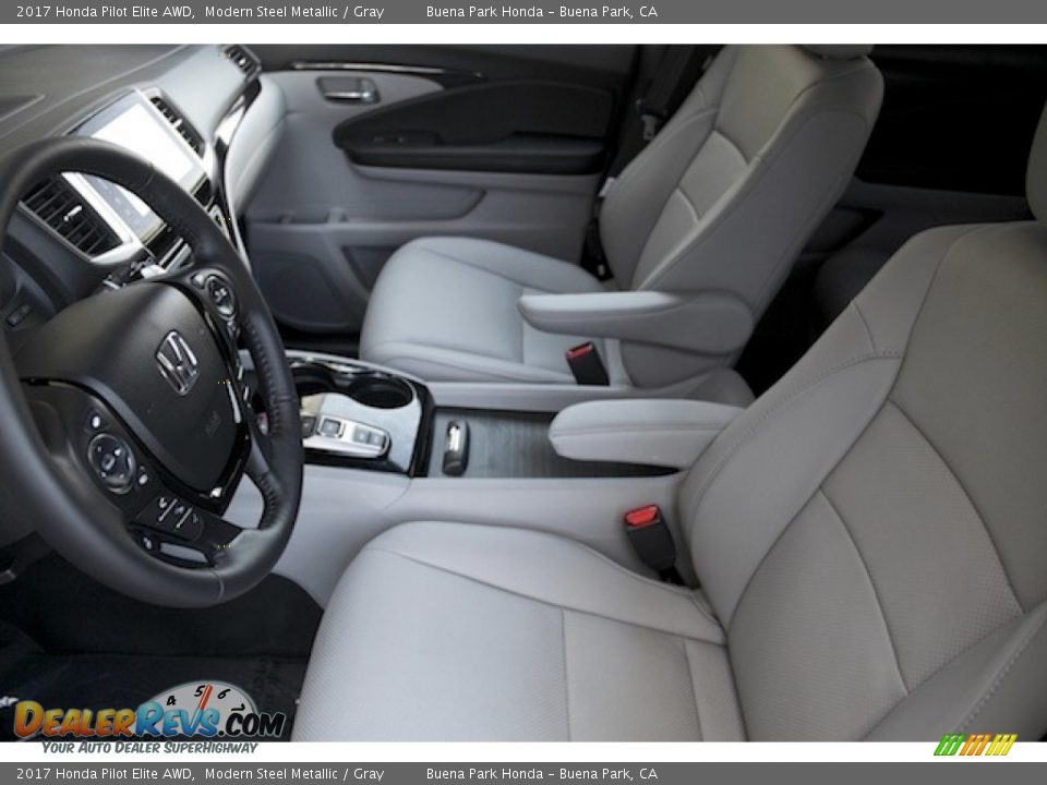 2017 Honda Pilot Elite AWD Modern Steel Metallic / Gray Photo #8