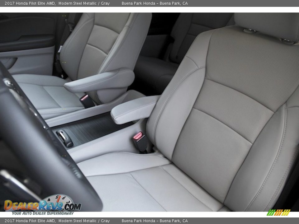 2017 Honda Pilot Elite AWD Modern Steel Metallic / Gray Photo #10