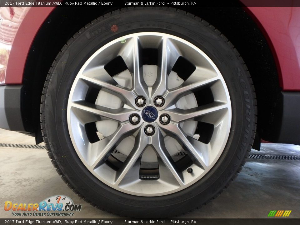 2017 Ford Edge Titanium AWD Ruby Red Metallic / Ebony Photo #5