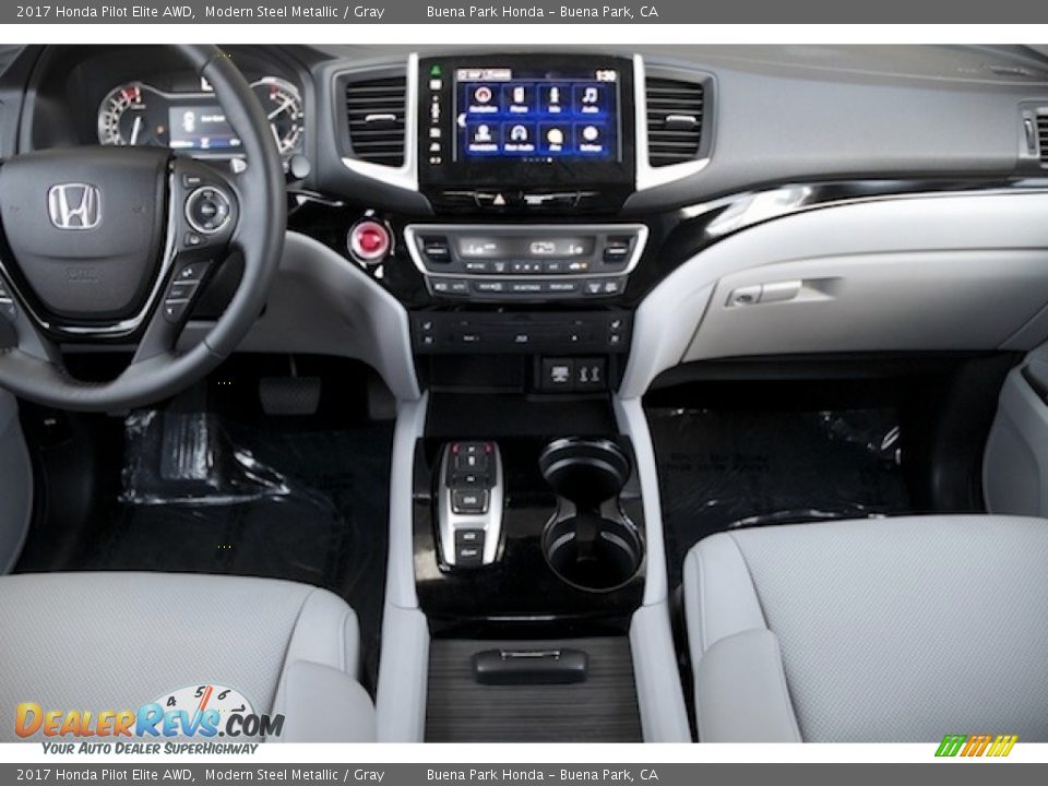 2017 Honda Pilot Elite AWD Modern Steel Metallic / Gray Photo #12