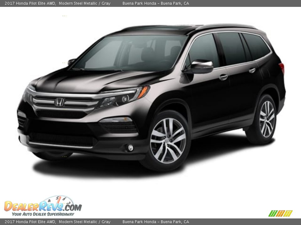 2017 Honda Pilot Elite AWD Modern Steel Metallic / Gray Photo #22