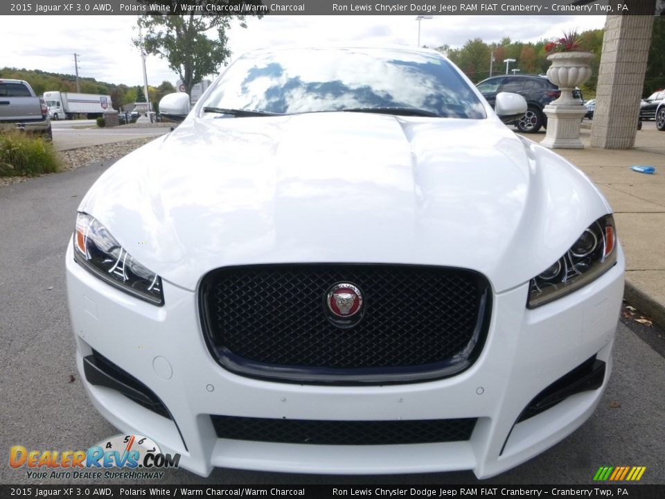 2015 Jaguar XF 3.0 AWD Polaris White / Warm Charcoal/Warm Charcoal Photo #4