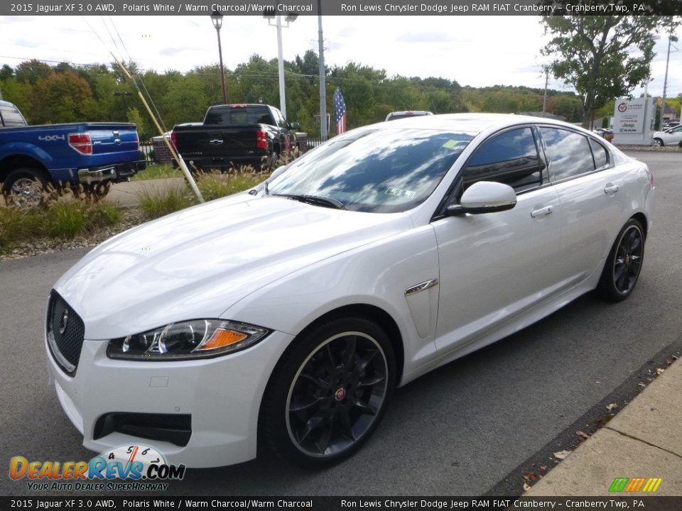 2015 Jaguar XF 3.0 AWD Polaris White / Warm Charcoal/Warm Charcoal Photo #5