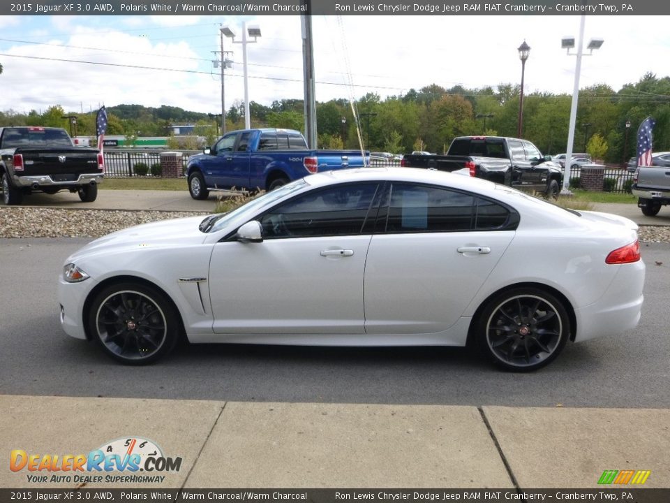 2015 Jaguar XF 3.0 AWD Polaris White / Warm Charcoal/Warm Charcoal Photo #6