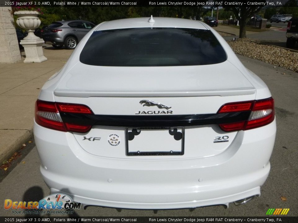 2015 Jaguar XF 3.0 AWD Polaris White / Warm Charcoal/Warm Charcoal Photo #8