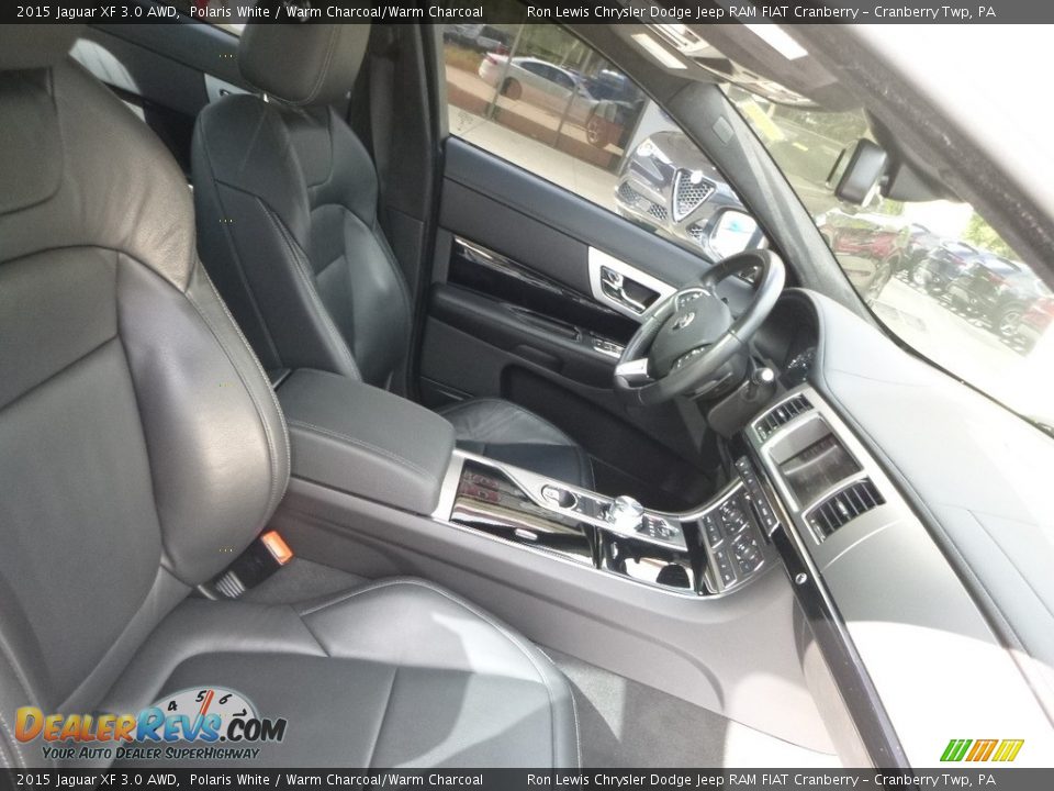 2015 Jaguar XF 3.0 AWD Polaris White / Warm Charcoal/Warm Charcoal Photo #11