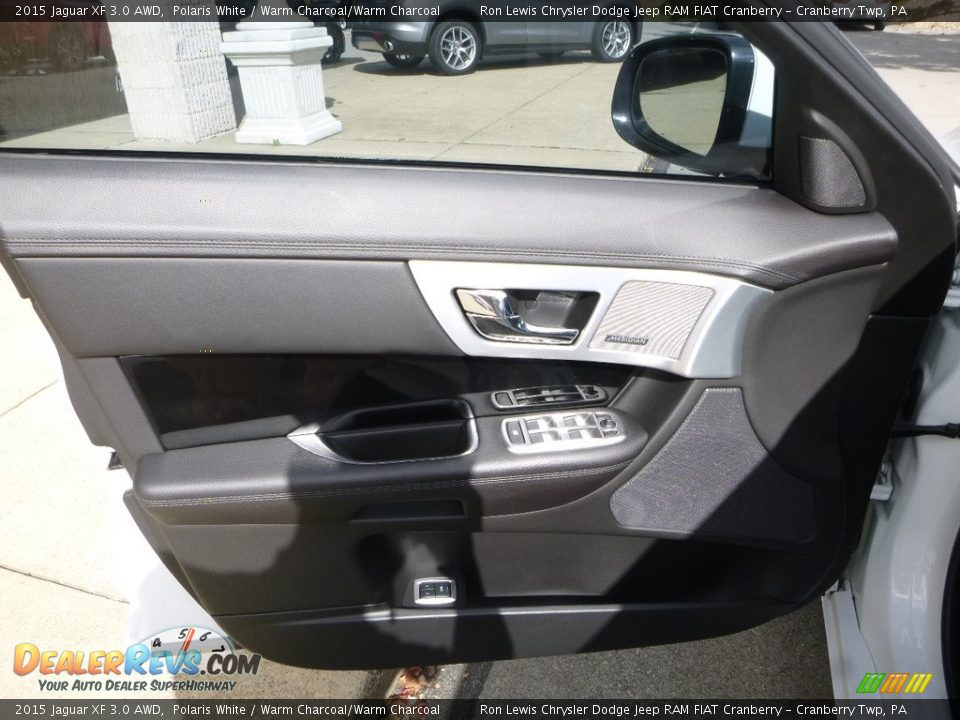 2015 Jaguar XF 3.0 AWD Polaris White / Warm Charcoal/Warm Charcoal Photo #13