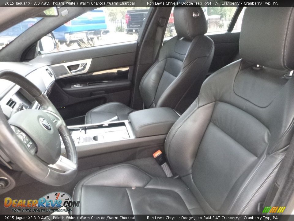 2015 Jaguar XF 3.0 AWD Polaris White / Warm Charcoal/Warm Charcoal Photo #14