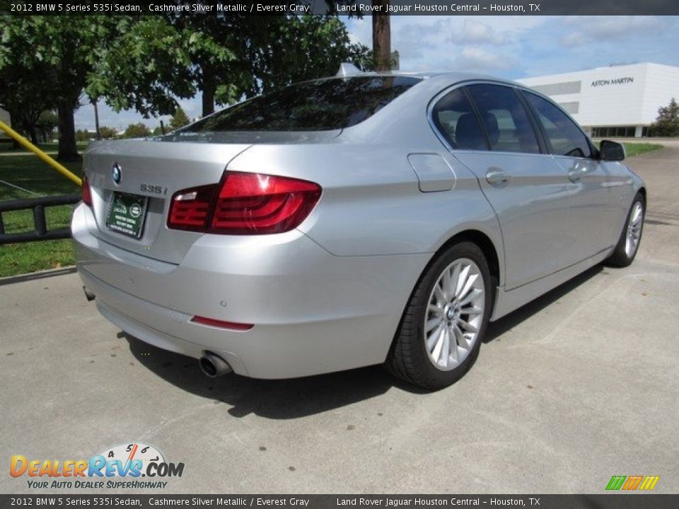 2012 BMW 5 Series 535i Sedan Cashmere Silver Metallic / Everest Gray Photo #7