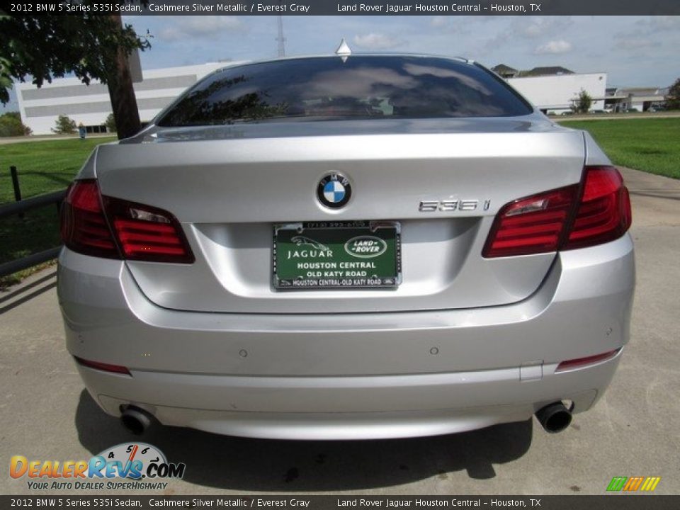 2012 BMW 5 Series 535i Sedan Cashmere Silver Metallic / Everest Gray Photo #8
