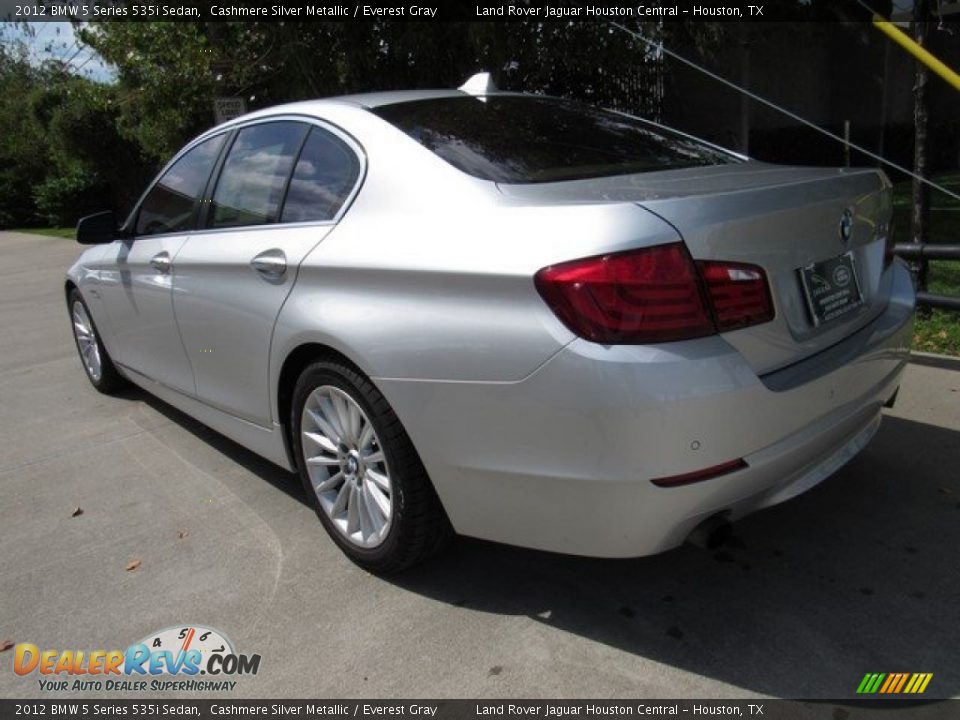 2012 BMW 5 Series 535i Sedan Cashmere Silver Metallic / Everest Gray Photo #12