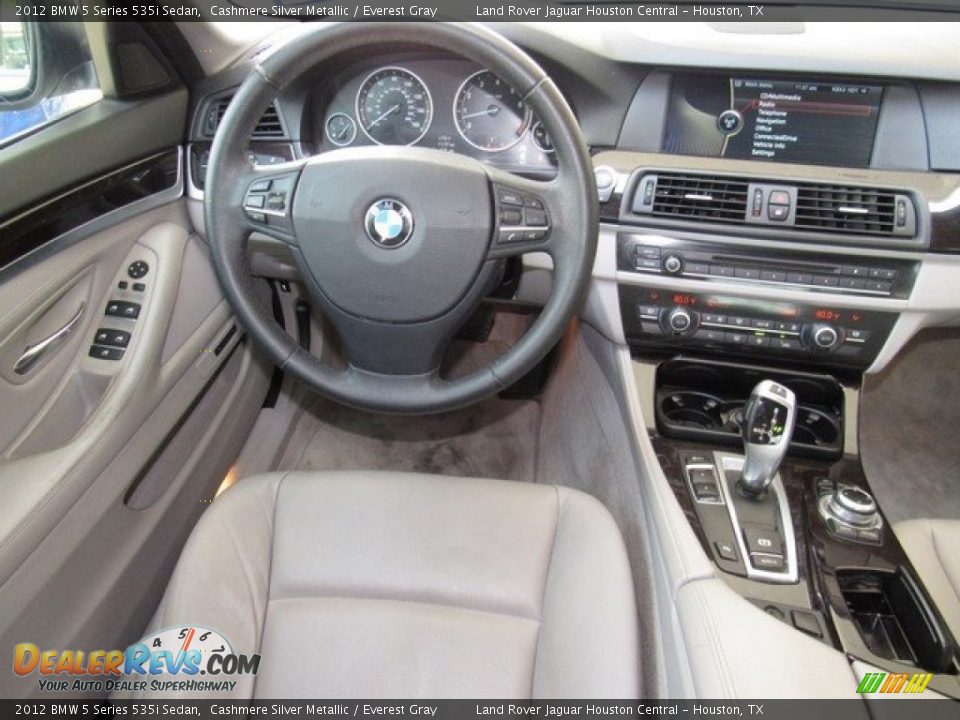 2012 BMW 5 Series 535i Sedan Cashmere Silver Metallic / Everest Gray Photo #14