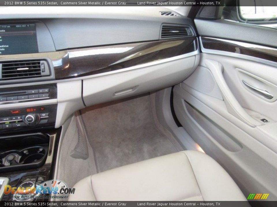 2012 BMW 5 Series 535i Sedan Cashmere Silver Metallic / Everest Gray Photo #15