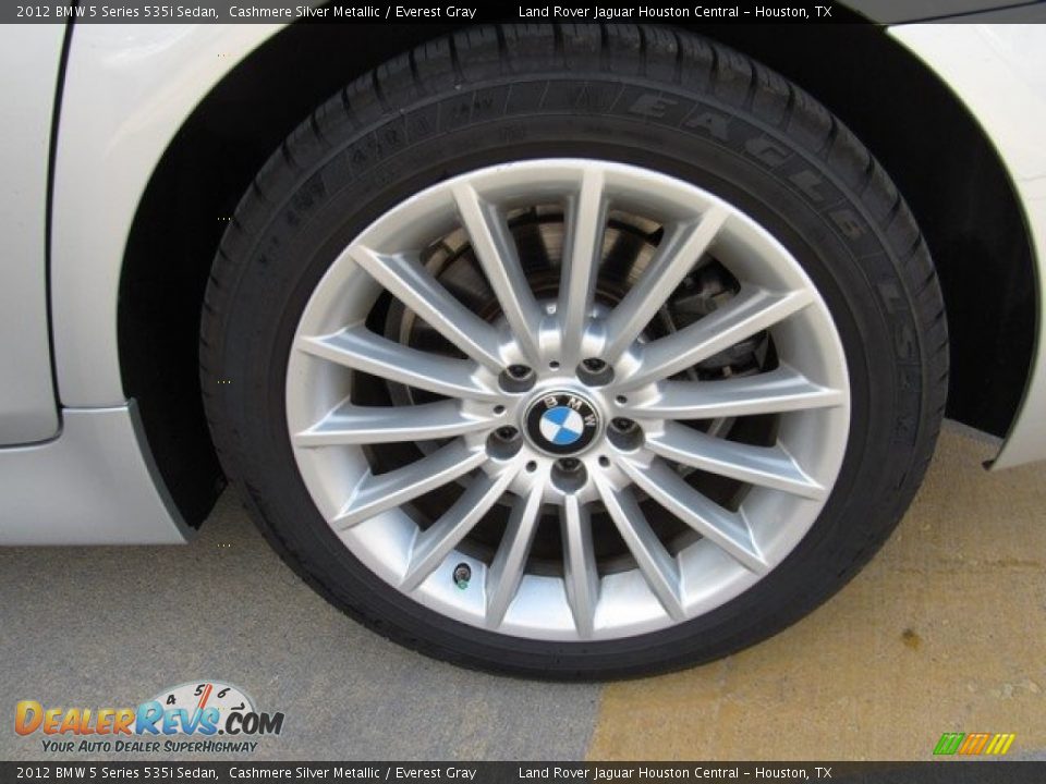 2012 BMW 5 Series 535i Sedan Cashmere Silver Metallic / Everest Gray Photo #35