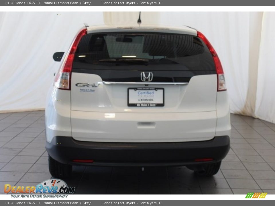 2014 Honda CR-V LX White Diamond Pearl / Gray Photo #7