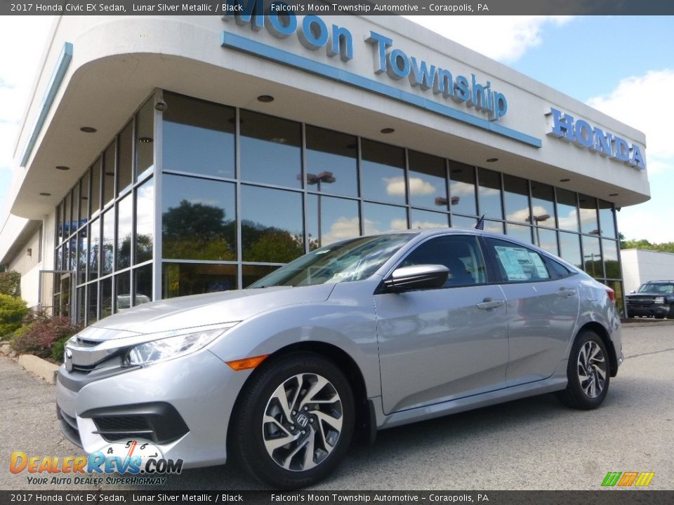 2017 Honda Civic EX Sedan Lunar Silver Metallic / Black Photo #1