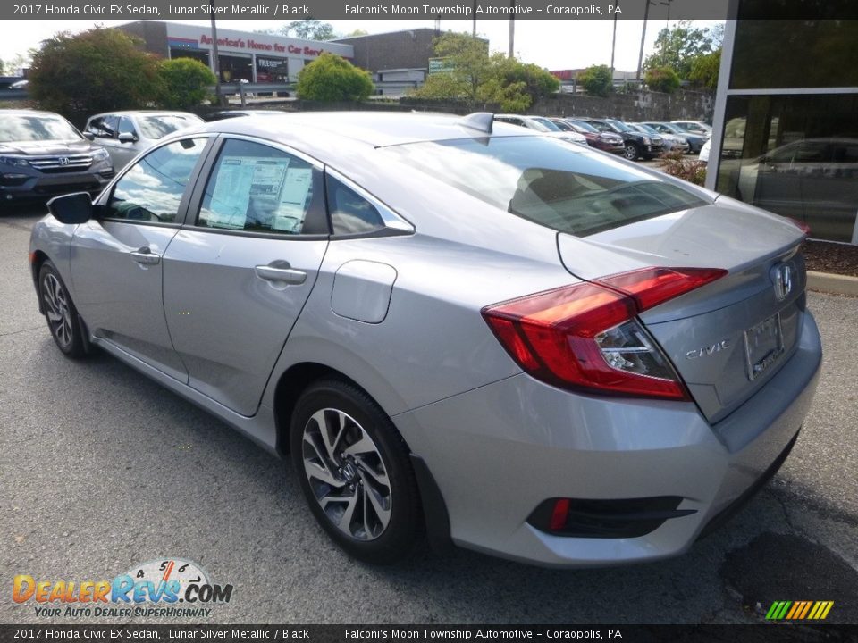 2017 Honda Civic EX Sedan Lunar Silver Metallic / Black Photo #2