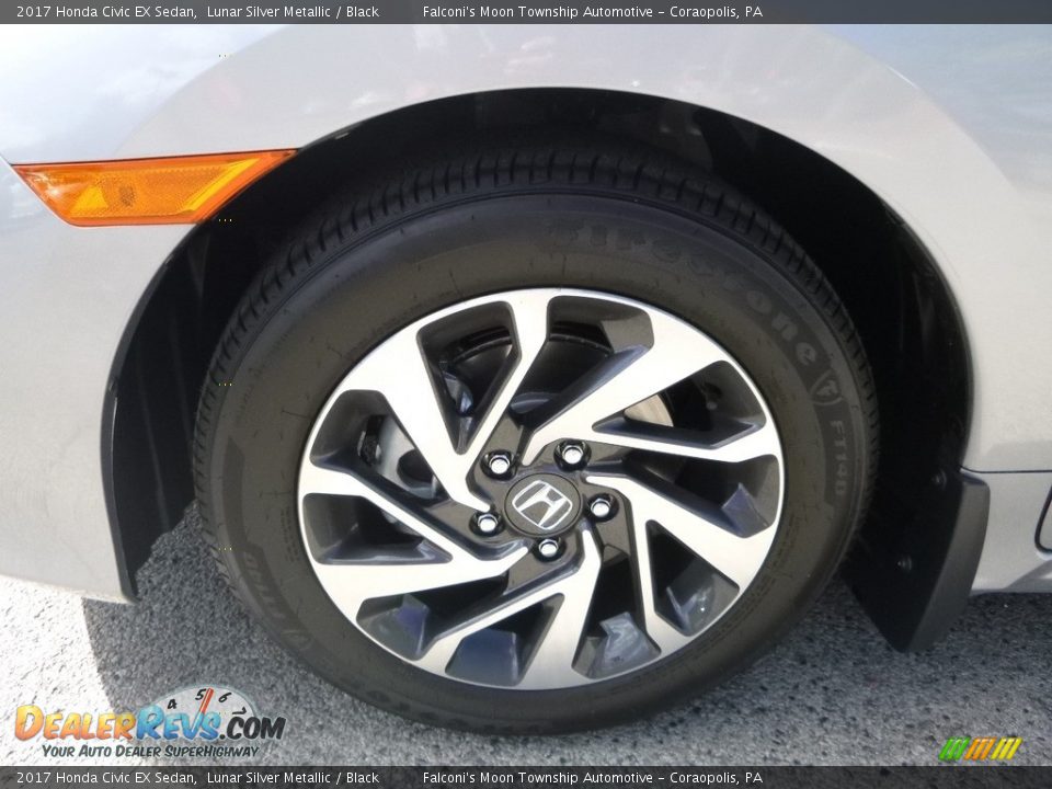 2017 Honda Civic EX Sedan Lunar Silver Metallic / Black Photo #7