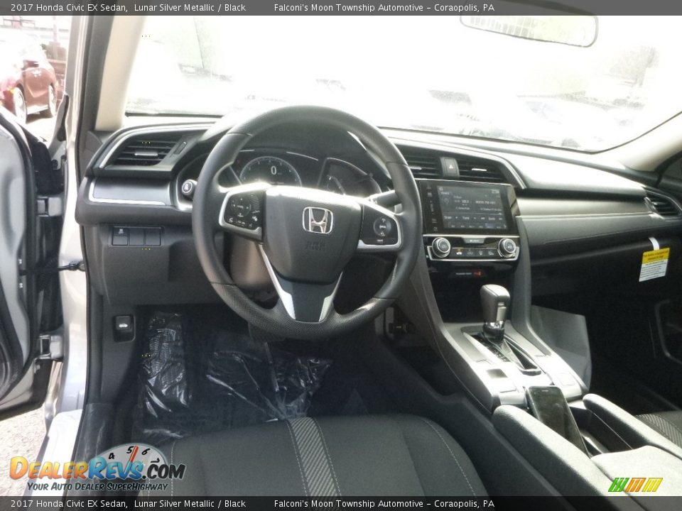 2017 Honda Civic EX Sedan Lunar Silver Metallic / Black Photo #10