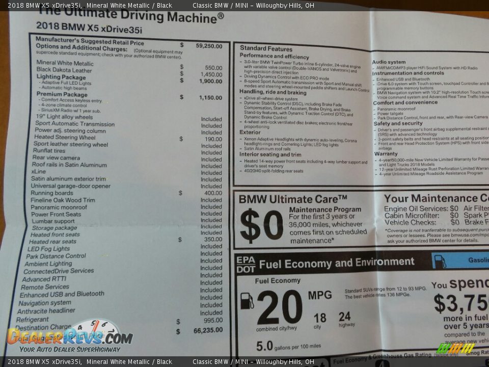 2018 BMW X5 xDrive35i Mineral White Metallic / Black Photo #6