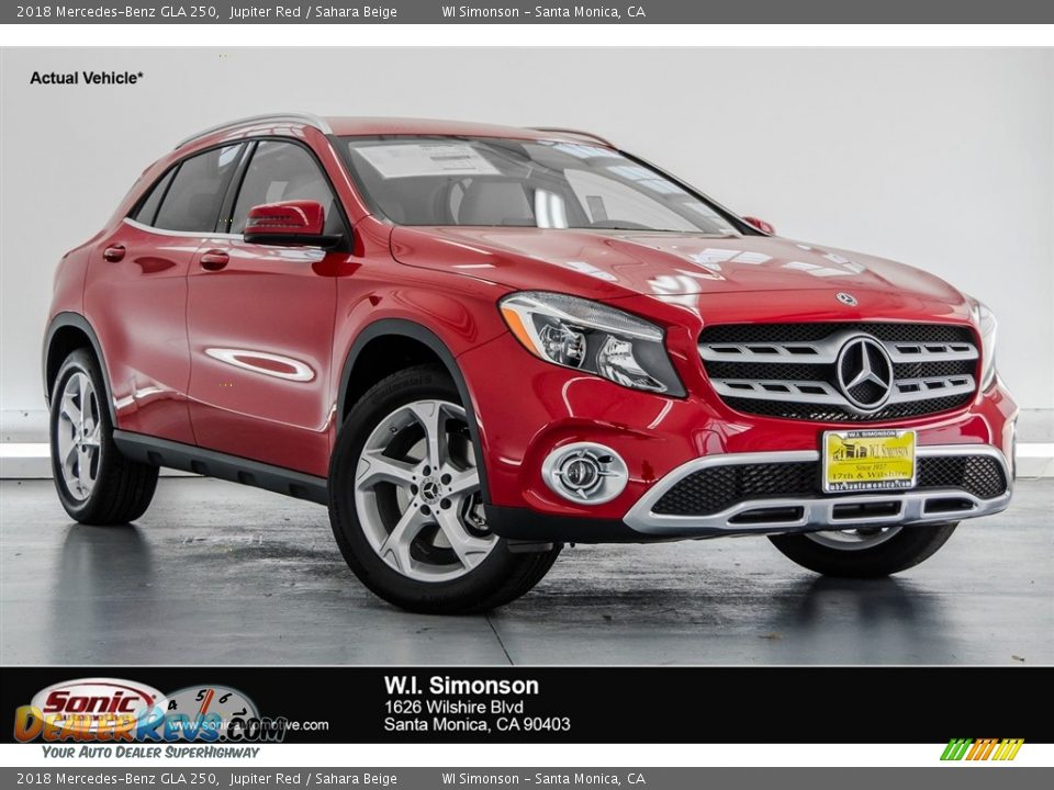 2018 Mercedes-Benz GLA 250 Jupiter Red / Sahara Beige Photo #1