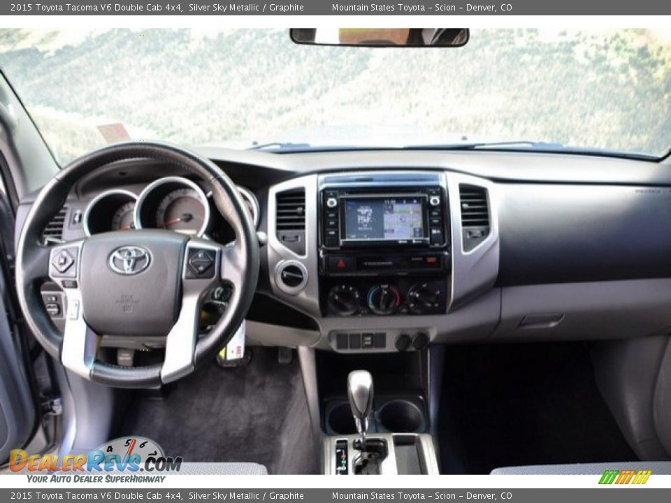 2015 Toyota Tacoma V6 Double Cab 4x4 Silver Sky Metallic / Graphite Photo #13