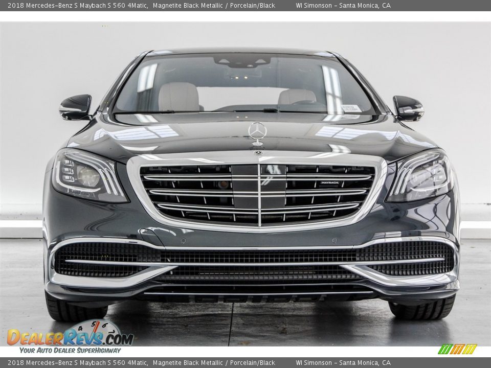 2018 Mercedes-Benz S Maybach S 560 4Matic Magnetite Black Metallic / Porcelain/Black Photo #2
