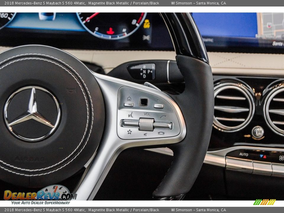 2018 Mercedes-Benz S Maybach S 560 4Matic Magnetite Black Metallic / Porcelain/Black Photo #19