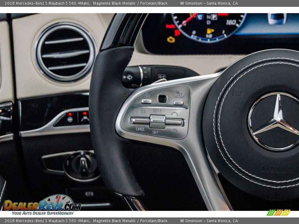 2018 Mercedes-Benz S Maybach S 560 4Matic Magnetite Black Metallic / Porcelain/Black Photo #20