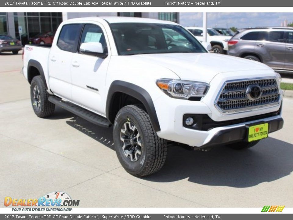 2017 Toyota Tacoma TRD Off Road Double Cab 4x4 Super White / TRD Graphite Photo #3